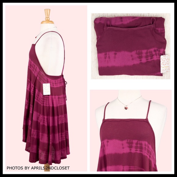 FREE PEOPLE BOHO FLOWY TUNIC TANK MINI DRESS A2C - Picture 6 of 15